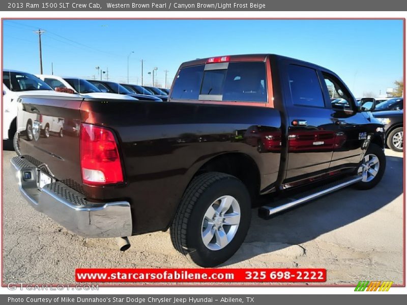 Western Brown Pearl / Canyon Brown/Light Frost Beige 2013 Ram 1500 SLT Crew Cab