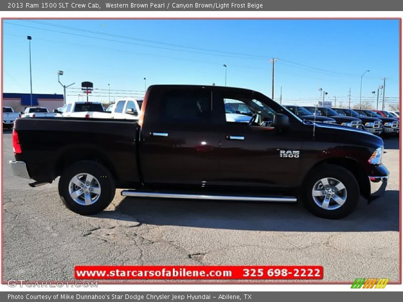 Western Brown Pearl / Canyon Brown/Light Frost Beige 2013 Ram 1500 SLT Crew Cab