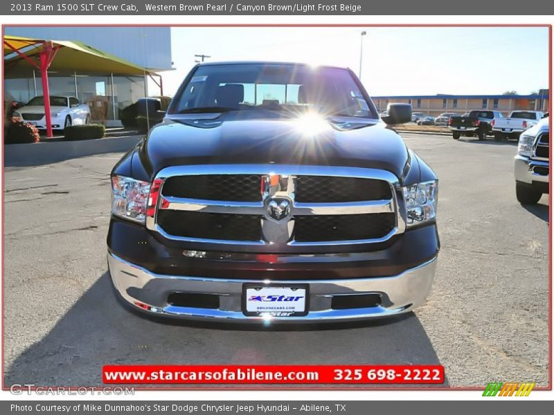 Western Brown Pearl / Canyon Brown/Light Frost Beige 2013 Ram 1500 SLT Crew Cab