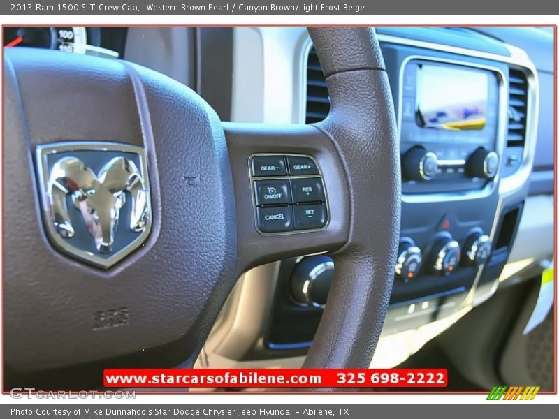 Western Brown Pearl / Canyon Brown/Light Frost Beige 2013 Ram 1500 SLT Crew Cab