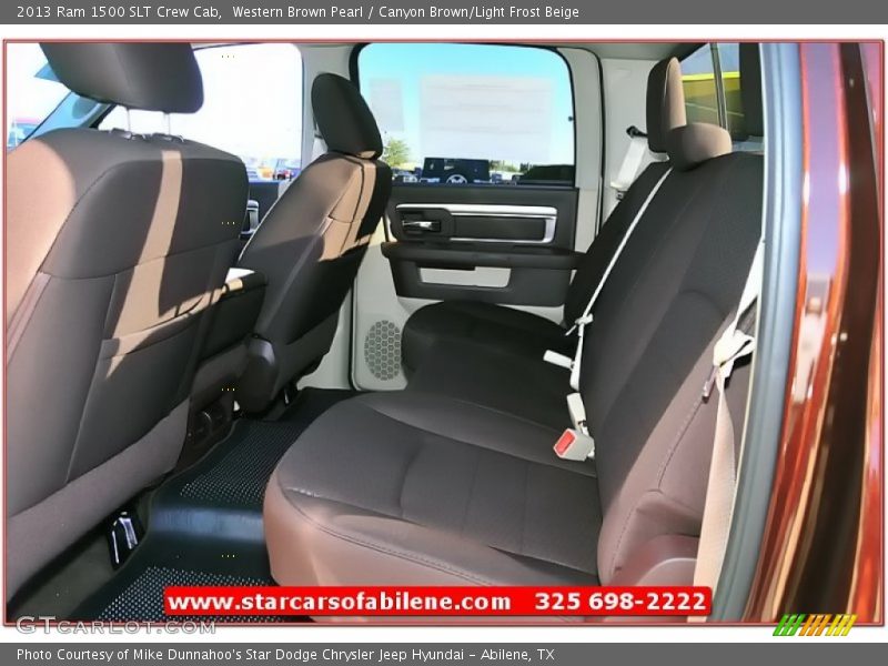 Western Brown Pearl / Canyon Brown/Light Frost Beige 2013 Ram 1500 SLT Crew Cab