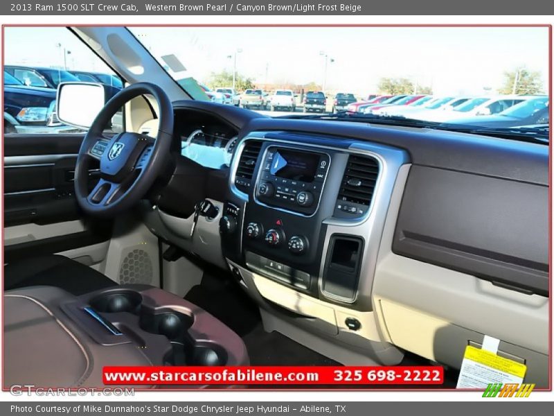 Western Brown Pearl / Canyon Brown/Light Frost Beige 2013 Ram 1500 SLT Crew Cab