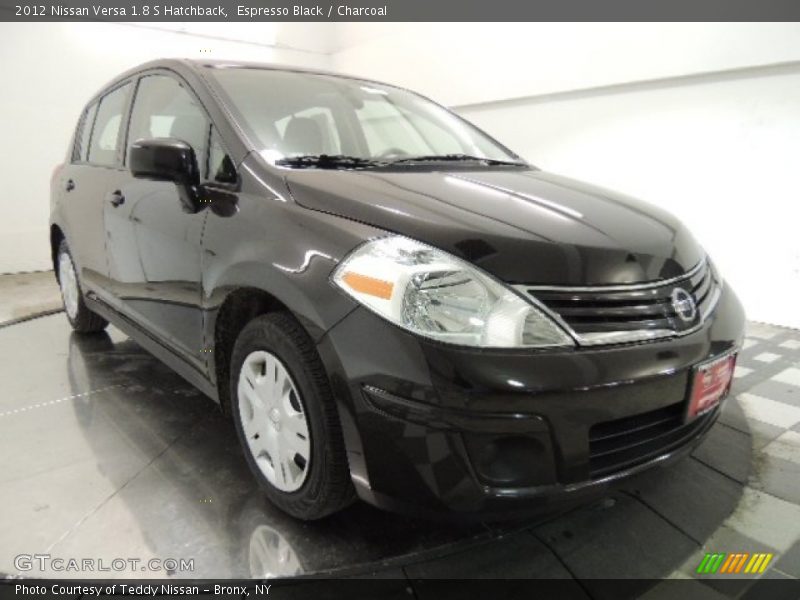 Espresso Black / Charcoal 2012 Nissan Versa 1.8 S Hatchback
