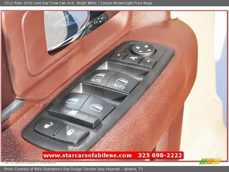 Bright White / Canyon Brown/Light Frost Beige 2013 Ram 1500 Lone Star Crew Cab 4x4