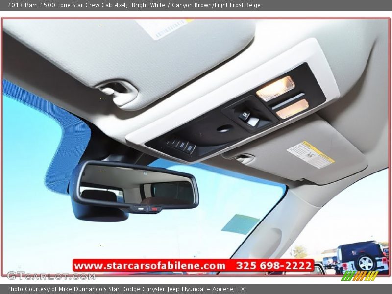 Bright White / Canyon Brown/Light Frost Beige 2013 Ram 1500 Lone Star Crew Cab 4x4