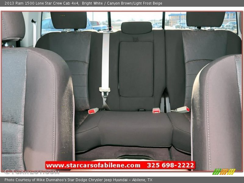 Bright White / Canyon Brown/Light Frost Beige 2013 Ram 1500 Lone Star Crew Cab 4x4