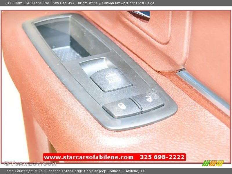 Bright White / Canyon Brown/Light Frost Beige 2013 Ram 1500 Lone Star Crew Cab 4x4