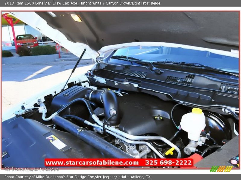 Bright White / Canyon Brown/Light Frost Beige 2013 Ram 1500 Lone Star Crew Cab 4x4