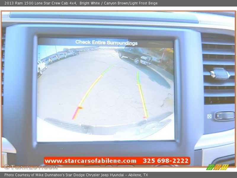 Bright White / Canyon Brown/Light Frost Beige 2013 Ram 1500 Lone Star Crew Cab 4x4