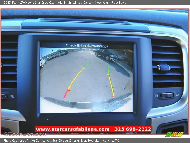 Bright White / Canyon Brown/Light Frost Beige 2013 Ram 1500 Lone Star Crew Cab 4x4