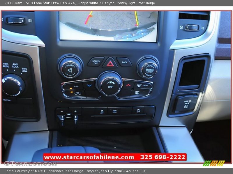 Bright White / Canyon Brown/Light Frost Beige 2013 Ram 1500 Lone Star Crew Cab 4x4