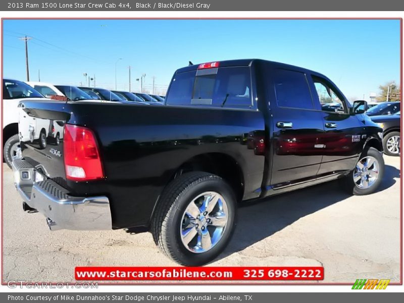 Black / Black/Diesel Gray 2013 Ram 1500 Lone Star Crew Cab 4x4