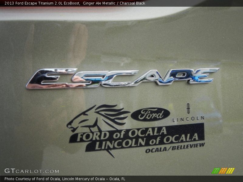 Ginger Ale Metallic / Charcoal Black 2013 Ford Escape Titanium 2.0L EcoBoost