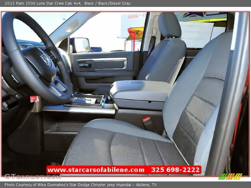 Black / Black/Diesel Gray 2013 Ram 1500 Lone Star Crew Cab 4x4