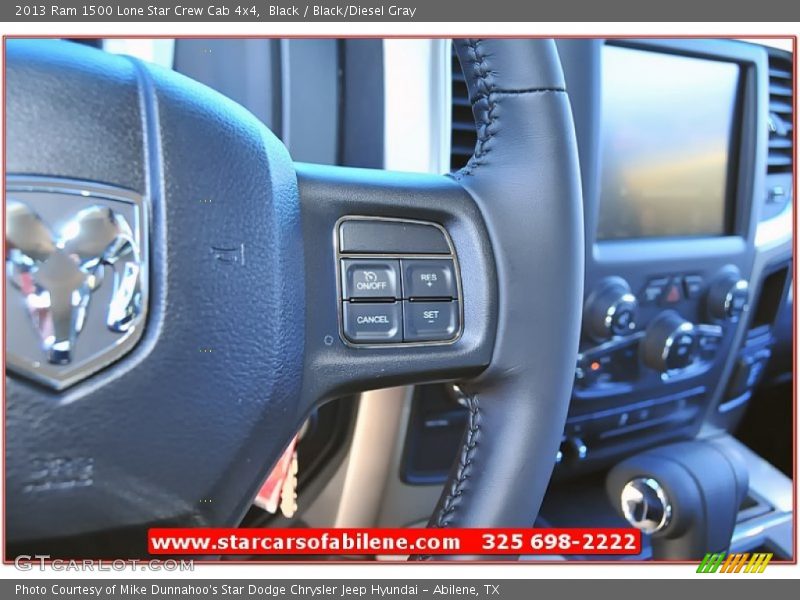 Black / Black/Diesel Gray 2013 Ram 1500 Lone Star Crew Cab 4x4
