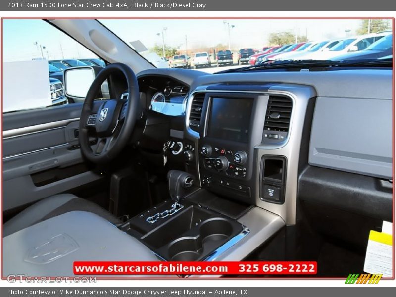 Black / Black/Diesel Gray 2013 Ram 1500 Lone Star Crew Cab 4x4