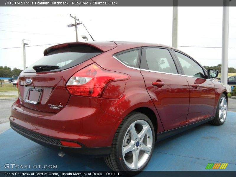 Ruby Red / Charcoal Black 2013 Ford Focus Titanium Hatchback