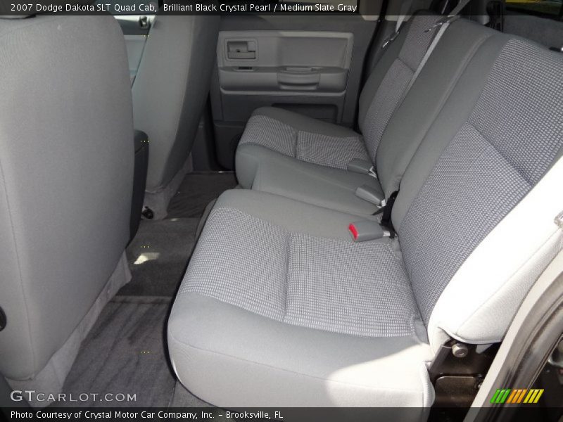 Brilliant Black Crystal Pearl / Medium Slate Gray 2007 Dodge Dakota SLT Quad Cab