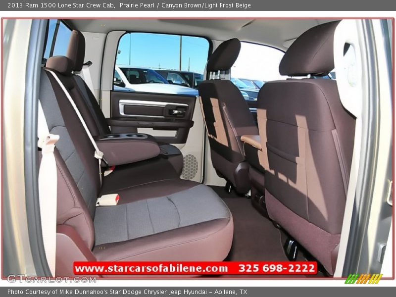 Prairie Pearl / Canyon Brown/Light Frost Beige 2013 Ram 1500 Lone Star Crew Cab