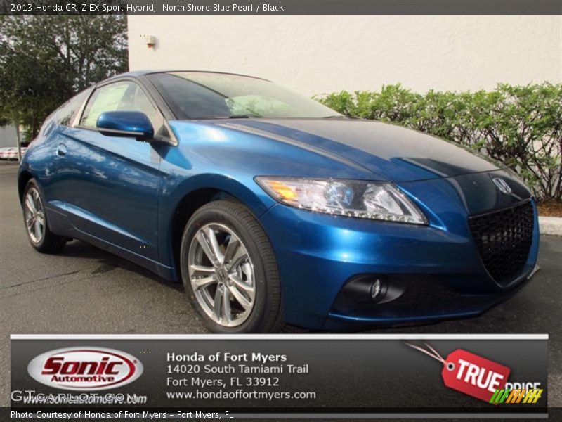 North Shore Blue Pearl / Black 2013 Honda CR-Z EX Sport Hybrid