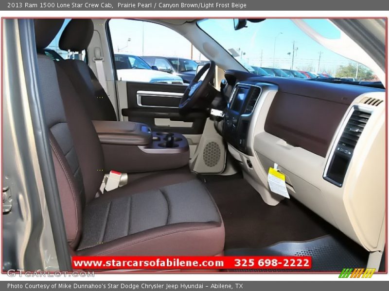 Prairie Pearl / Canyon Brown/Light Frost Beige 2013 Ram 1500 Lone Star Crew Cab