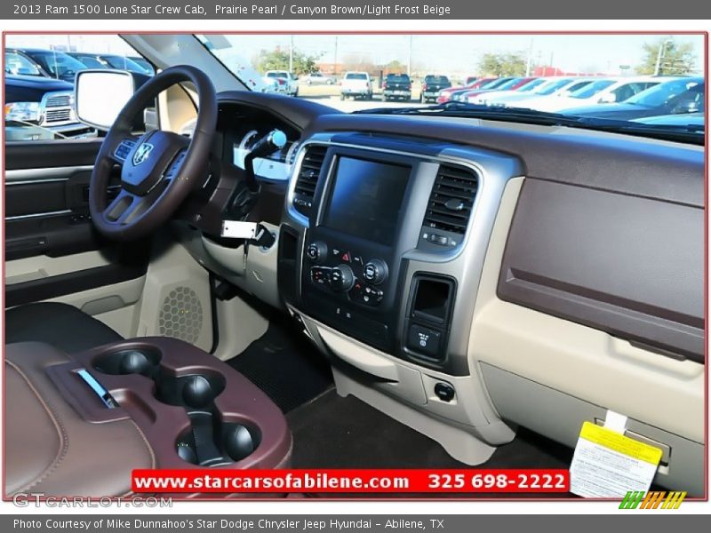 Prairie Pearl / Canyon Brown/Light Frost Beige 2013 Ram 1500 Lone Star Crew Cab