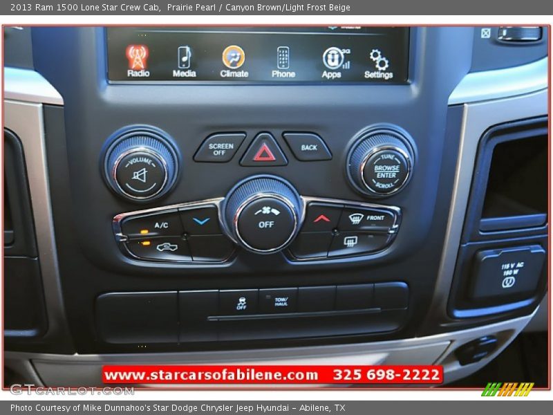Prairie Pearl / Canyon Brown/Light Frost Beige 2013 Ram 1500 Lone Star Crew Cab