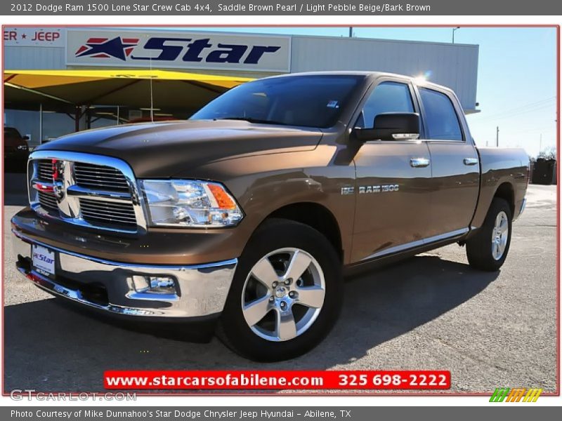 Saddle Brown Pearl / Light Pebble Beige/Bark Brown 2012 Dodge Ram 1500 Lone Star Crew Cab 4x4