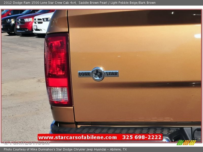 Saddle Brown Pearl / Light Pebble Beige/Bark Brown 2012 Dodge Ram 1500 Lone Star Crew Cab 4x4