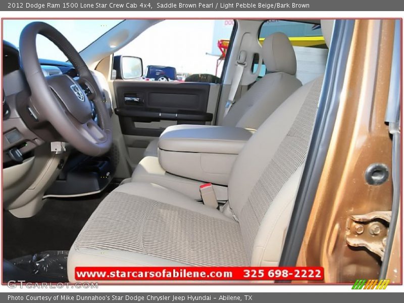 Saddle Brown Pearl / Light Pebble Beige/Bark Brown 2012 Dodge Ram 1500 Lone Star Crew Cab 4x4