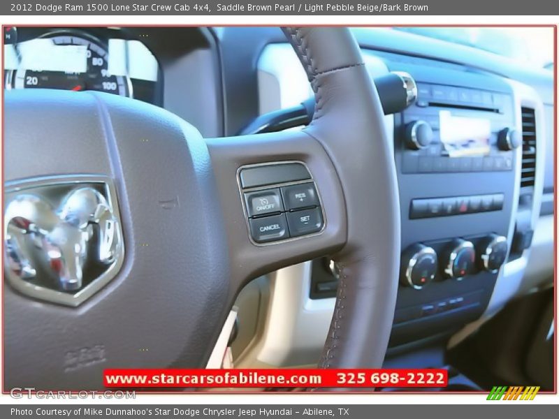 Saddle Brown Pearl / Light Pebble Beige/Bark Brown 2012 Dodge Ram 1500 Lone Star Crew Cab 4x4