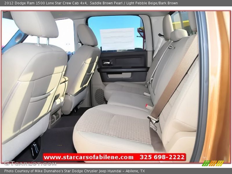 Saddle Brown Pearl / Light Pebble Beige/Bark Brown 2012 Dodge Ram 1500 Lone Star Crew Cab 4x4