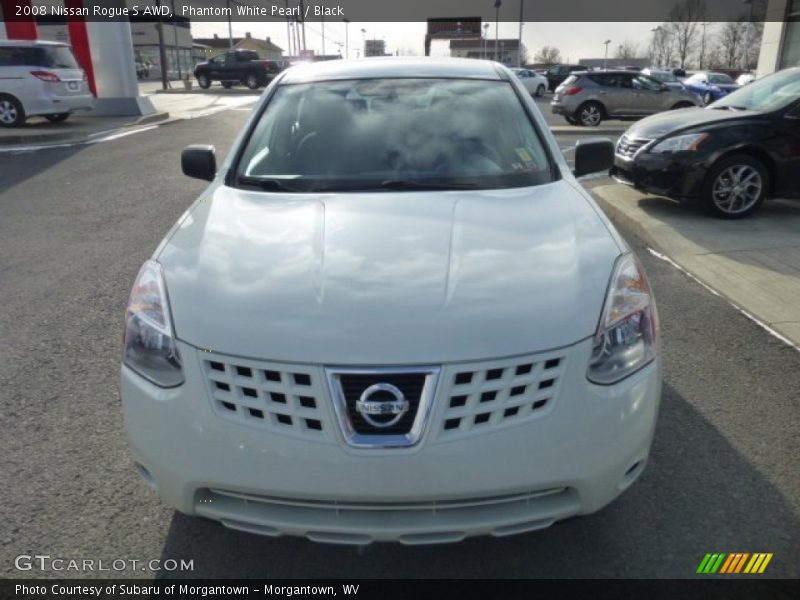 Phantom White Pearl / Black 2008 Nissan Rogue S AWD
