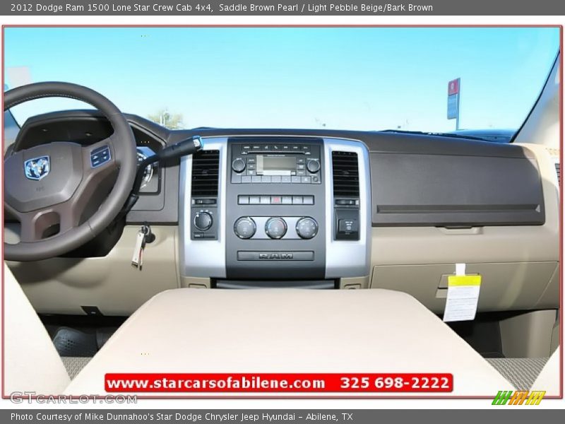 Saddle Brown Pearl / Light Pebble Beige/Bark Brown 2012 Dodge Ram 1500 Lone Star Crew Cab 4x4