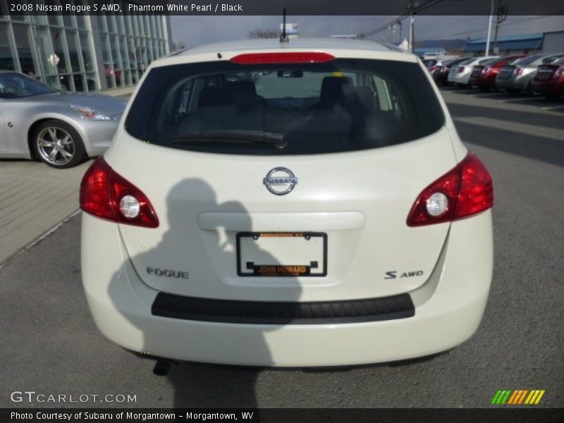 Phantom White Pearl / Black 2008 Nissan Rogue S AWD
