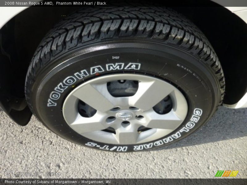Phantom White Pearl / Black 2008 Nissan Rogue S AWD