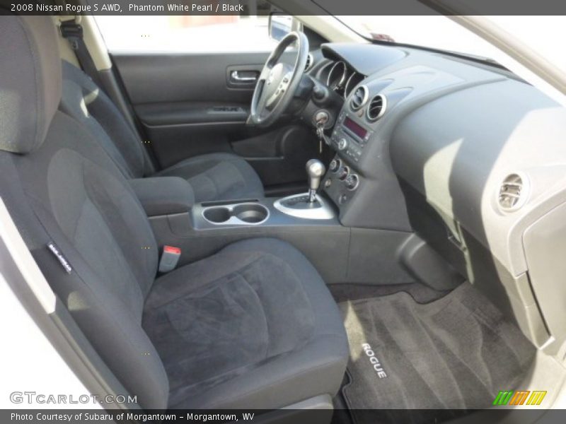 Phantom White Pearl / Black 2008 Nissan Rogue S AWD