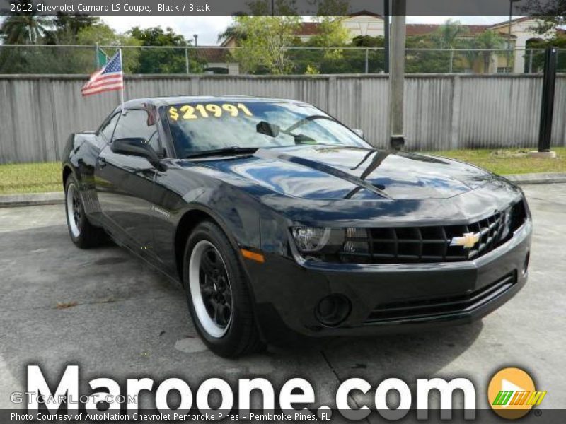 Black / Black 2012 Chevrolet Camaro LS Coupe
