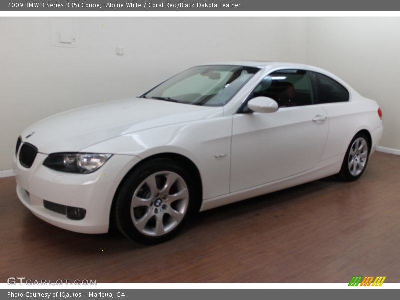Alpine White / Coral Red/Black Dakota Leather 2009 BMW 3 Series 335i Coupe