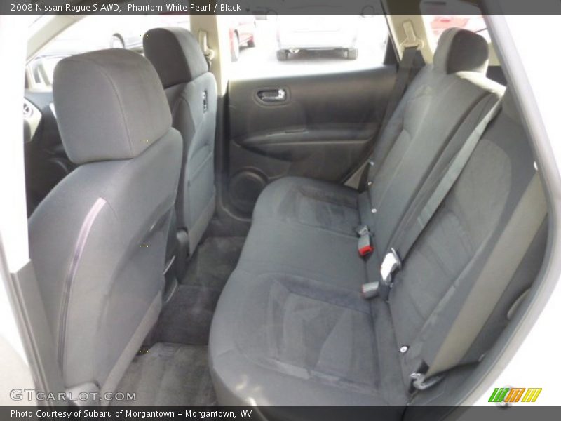 Phantom White Pearl / Black 2008 Nissan Rogue S AWD