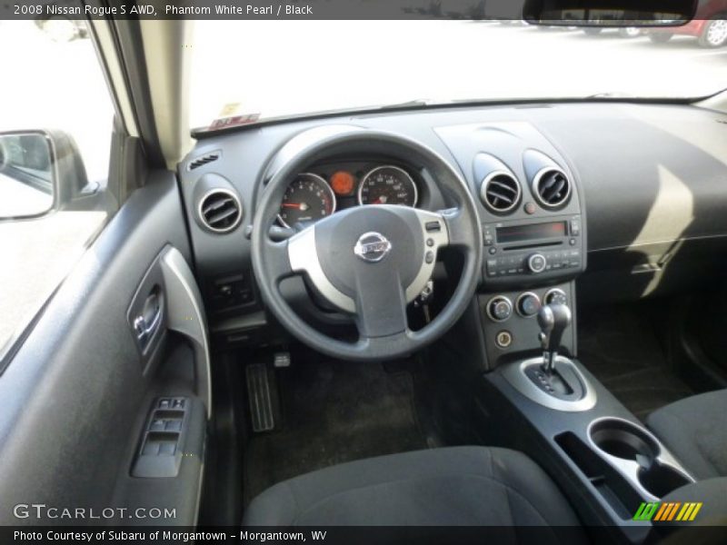 Phantom White Pearl / Black 2008 Nissan Rogue S AWD