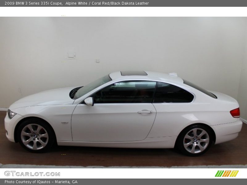 Alpine White / Coral Red/Black Dakota Leather 2009 BMW 3 Series 335i Coupe