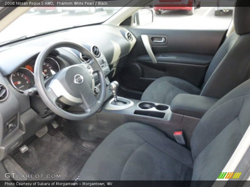 Phantom White Pearl / Black 2008 Nissan Rogue S AWD