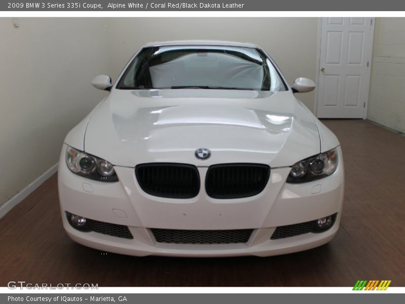Alpine White / Coral Red/Black Dakota Leather 2009 BMW 3 Series 335i Coupe