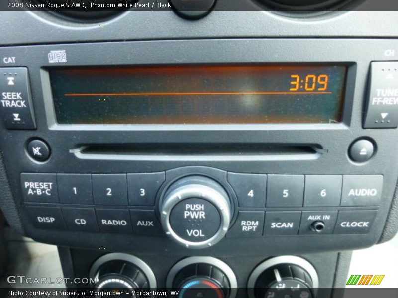 Phantom White Pearl / Black 2008 Nissan Rogue S AWD
