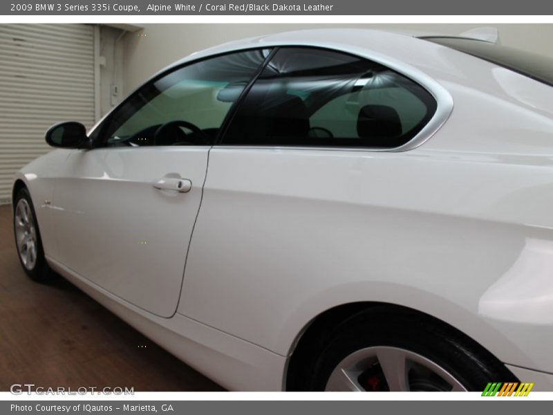 Alpine White / Coral Red/Black Dakota Leather 2009 BMW 3 Series 335i Coupe