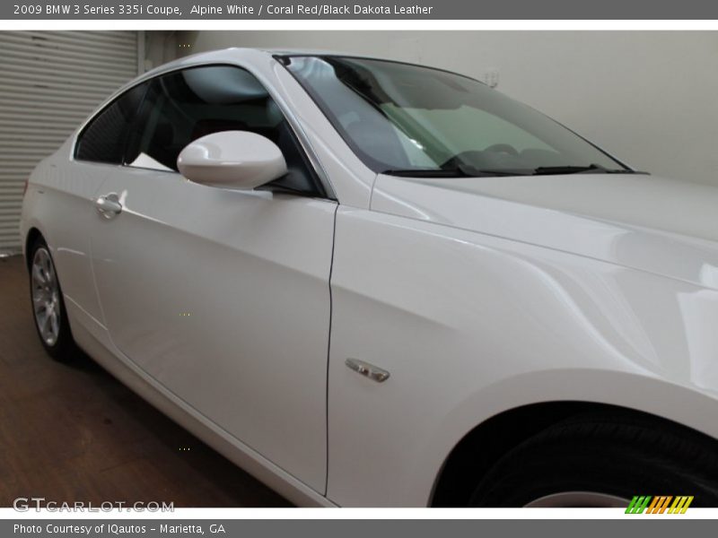 Alpine White / Coral Red/Black Dakota Leather 2009 BMW 3 Series 335i Coupe