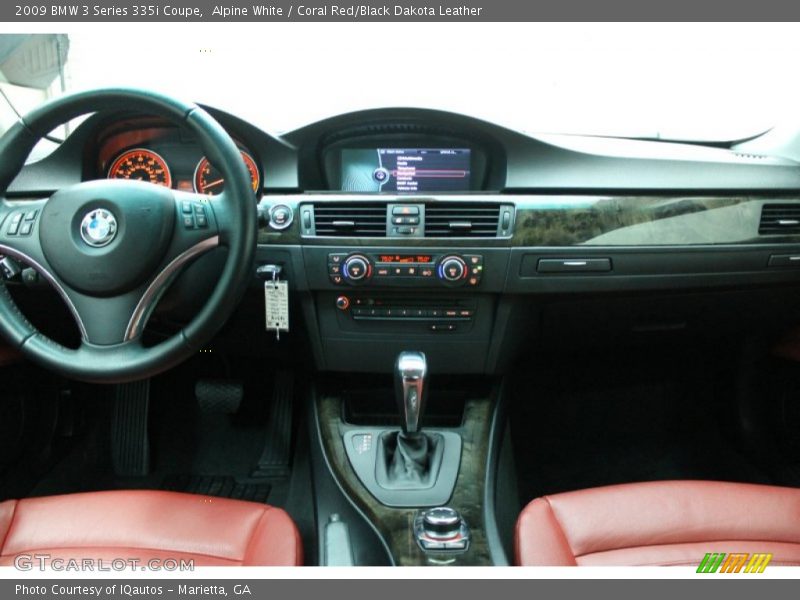 Alpine White / Coral Red/Black Dakota Leather 2009 BMW 3 Series 335i Coupe