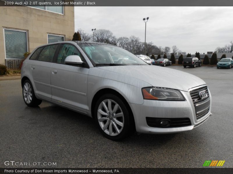 Ice Silver Metallic / Black 2009 Audi A3 2.0T quattro