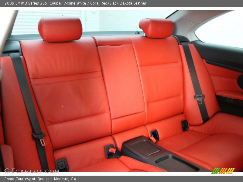 Alpine White / Coral Red/Black Dakota Leather 2009 BMW 3 Series 335i Coupe
